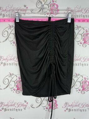Queen mania skirt tie up Ruched Drawstring Midi Skirt - Women